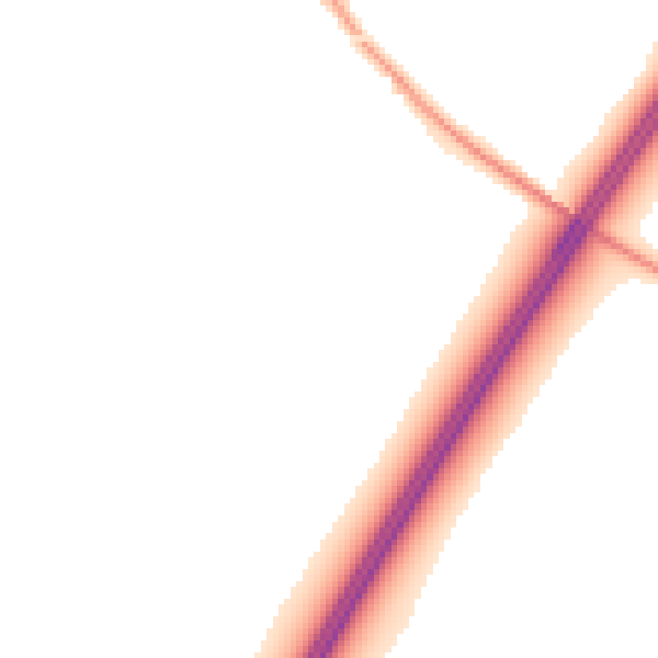 Night-time road noise heatmap for LE9 7SE