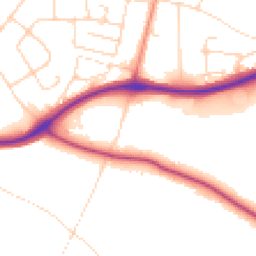 Daytime road noise heatmap for LE9 7SP