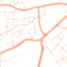 Daytime road noise heatmap for LE9 8BA
