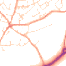 Daytime road noise heatmap for LE9 8BE