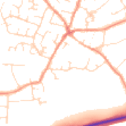 Daytime road noise heatmap for LE9 8DZ