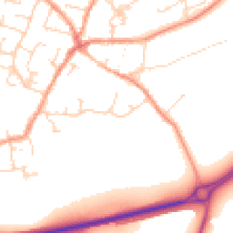 Daytime road noise heatmap for LE9 8EX