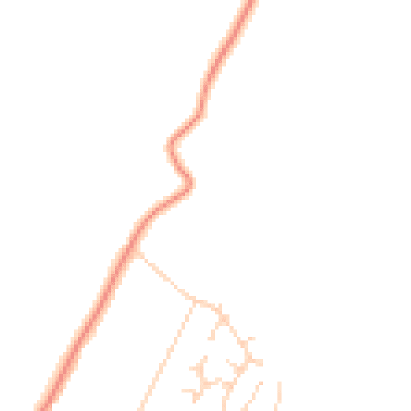 Daytime road noise heatmap for LE9 8FT