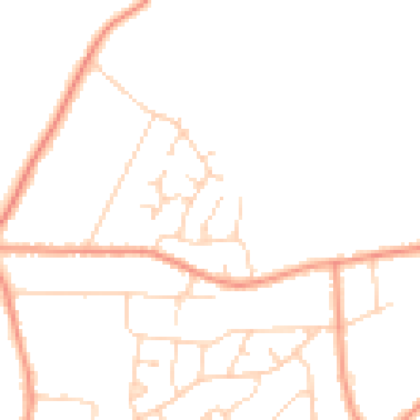 Daytime road noise heatmap for LE9 8LE