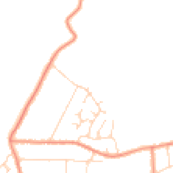 Daytime road noise heatmap for LE9 8LJ
