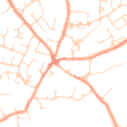 Daytime road noise heatmap for LE9 8LY