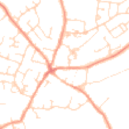Daytime road noise heatmap for LE9 8NJ