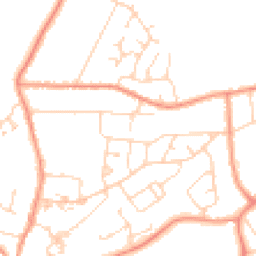 Daytime road noise heatmap for LE9 8PE