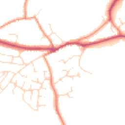 Daytime road noise heatmap for LE9 9DY