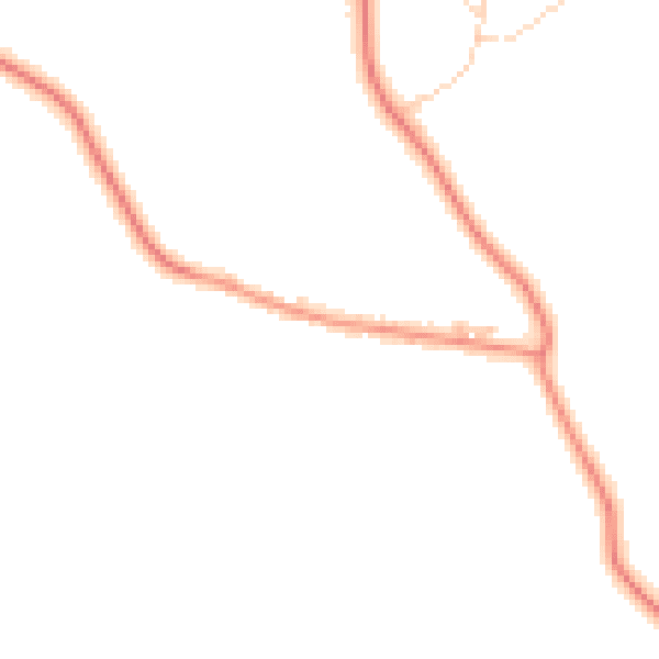Daytime road noise heatmap for LE9 9FF