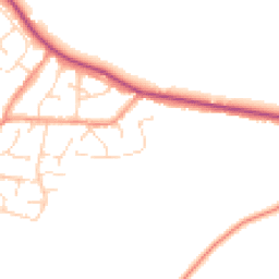 Daytime road noise heatmap for LE9 9PQ