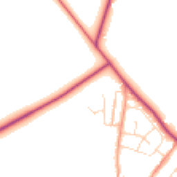 Daytime road noise heatmap for LE9 9RA