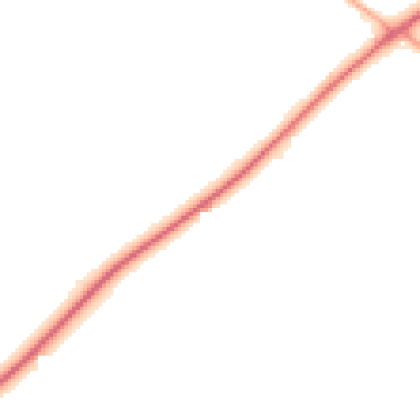 Night-time road noise heatmap for LE9 9RE