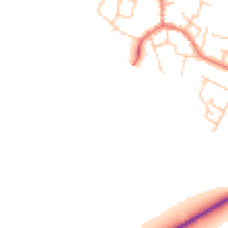 Daytime road noise heatmap for LL13 9JN