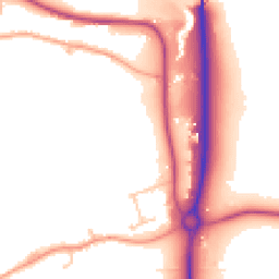 Daytime road noise heatmap for LL14 5DN