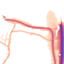Daytime road noise heatmap for LL14 5DW