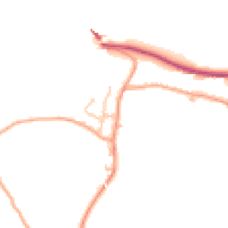 Daytime road noise heatmap for LL14 5EE
