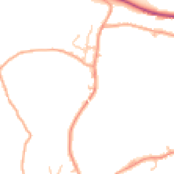 Daytime road noise heatmap for LL14 5LP