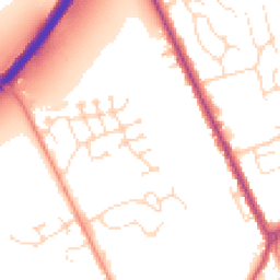 Daytime road noise heatmap for LN1 1AF