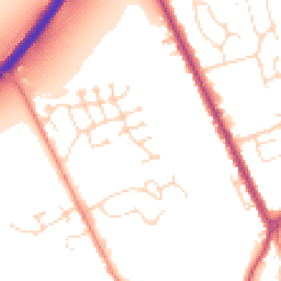 Daytime road noise heatmap for LN1 1AG