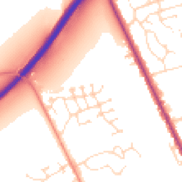 Daytime road noise heatmap for LN1 1AN