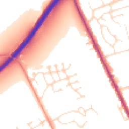 Daytime road noise heatmap for LN1 1AP