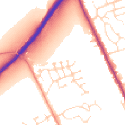 Daytime road noise heatmap for LN1 1AQ