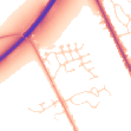 Daytime road noise heatmap for LN1 1AS