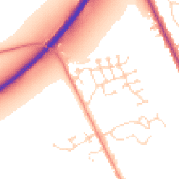 Daytime road noise heatmap for LN1 1AU