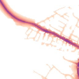 Daytime road noise heatmap for LN1 1BD