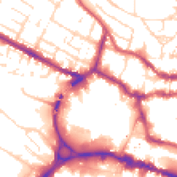 Daytime road noise heatmap for LN1 1BN
