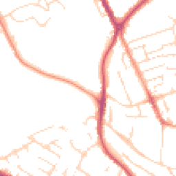 Daytime road noise heatmap for LN1 1DP