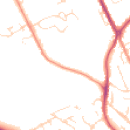 Daytime road noise heatmap for LN1 1DR