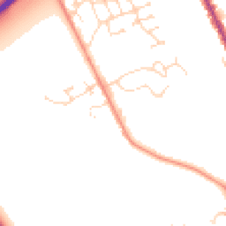 Daytime road noise heatmap for LN1 1DY