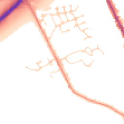 Daytime road noise heatmap for LN1 1EA
