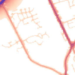 Daytime road noise heatmap for LN1 1EB