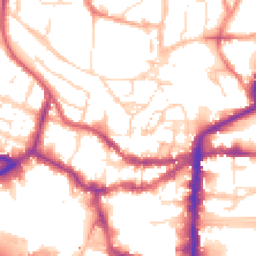 Daytime road noise heatmap for LN1 1EN