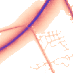 Daytime road noise heatmap for LN1 1EQ