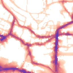 Daytime road noise heatmap for LN1 1ER