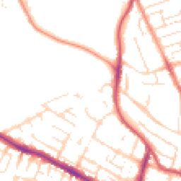 Daytime road noise heatmap for LN1 1LS
