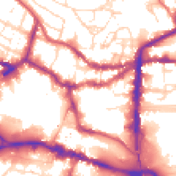 Daytime road noise heatmap for LN1 1TR