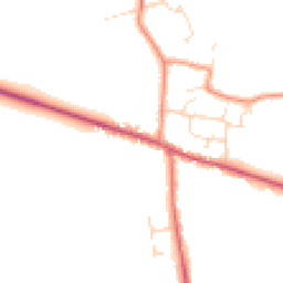 Daytime road noise heatmap for LN1 2AQ