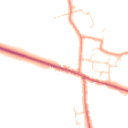 Daytime road noise heatmap for LN1 2AZ