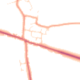 Daytime road noise heatmap for LN1 2DT