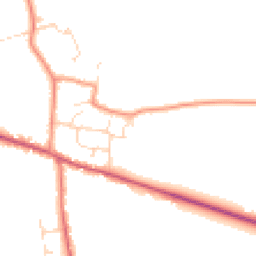 Daytime road noise heatmap for LN1 2DY