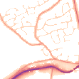 Daytime road noise heatmap for LN1 2HA