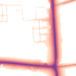 Daytime road noise heatmap for LN1 2TF