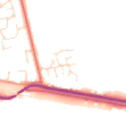 Daytime road noise heatmap for LN1 2WA