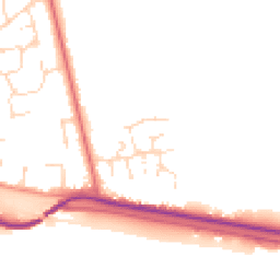 Daytime road noise heatmap for LN1 2WJ