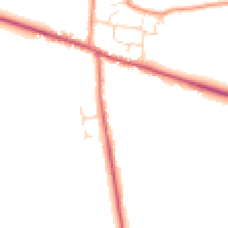 Daytime road noise heatmap for LN1 2ZW